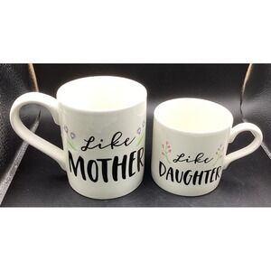 Sweet Pr‎ Of Coffee/Tea Mugs- "Like Mother, Like Daughter,- Sml And Lge Size